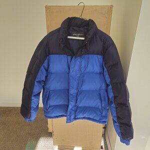 Men's Eddie Bauer Down Jacket, Size small, Blue